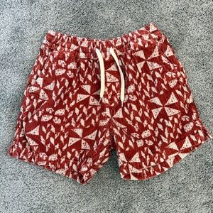 Urban Outfitters Men’s Red Geometric Shorts